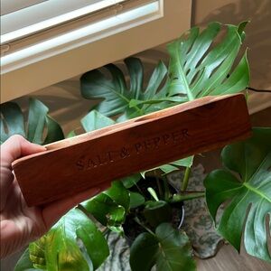 Wooden Salt & Pepper Holder